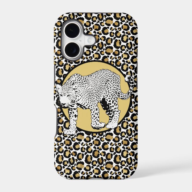 Leopard print all-over design iphone case (Back)