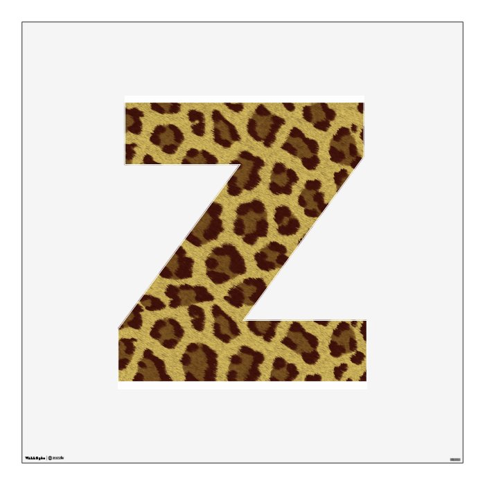 Leopard Print Alphabet Room Stickers