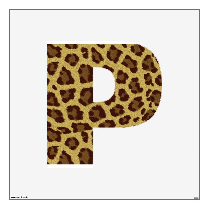 Leopard Print Alphabet Wall Decals