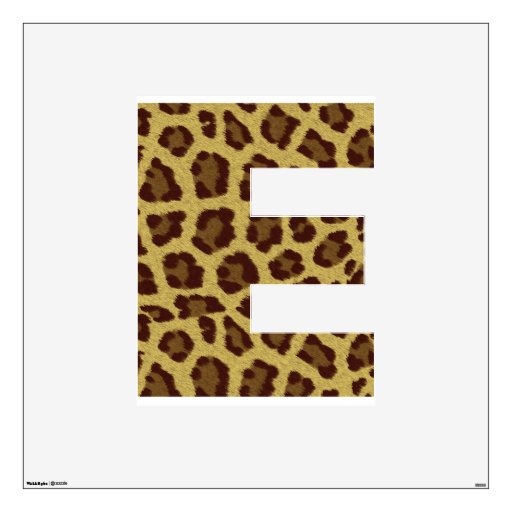 Leopard Print Alphabet Wall Skin | Zazzle