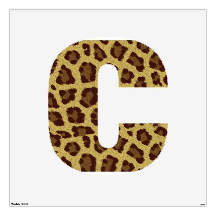 Leopard Print Alphabet Wall Skins