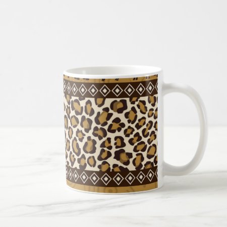 Leopard Print And African Animals Coffee Mug