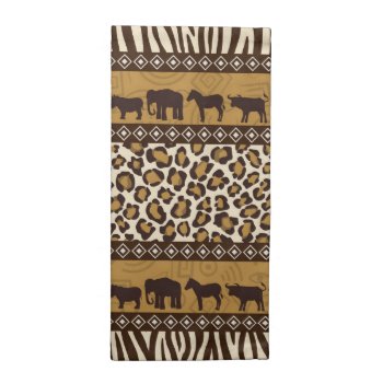 Leopard Print And African Animals Napkin by kitandkaboodle at Zazzle
