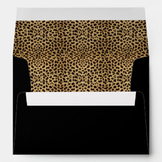 Leopard Print and Black Envelope