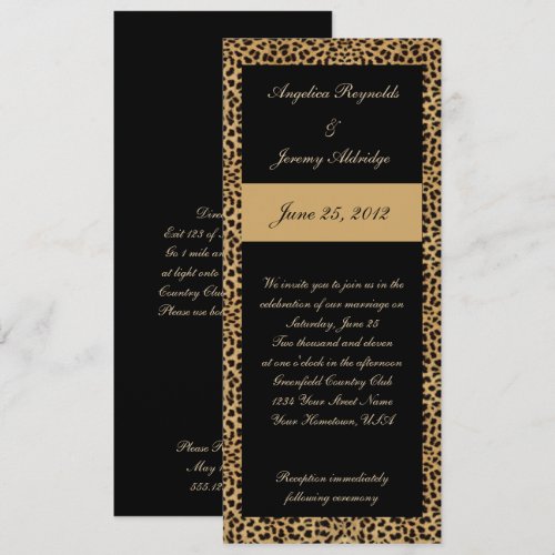 Leopard Print Wedding Invitation