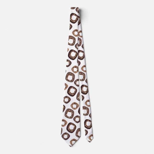 Leopard Print and Donut Pattern Tie (Front)