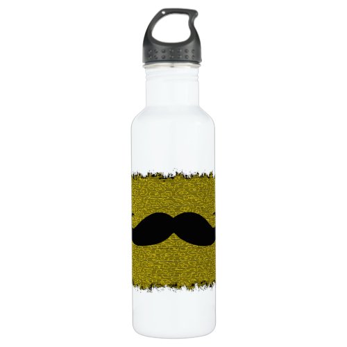 Leopard Print and Mustache Stainless Steel Water Bottle
