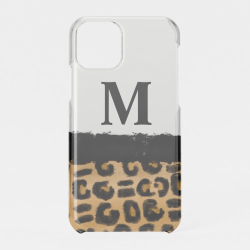 Leopard Print and Personalized Initial iPhone 11 Pro Case