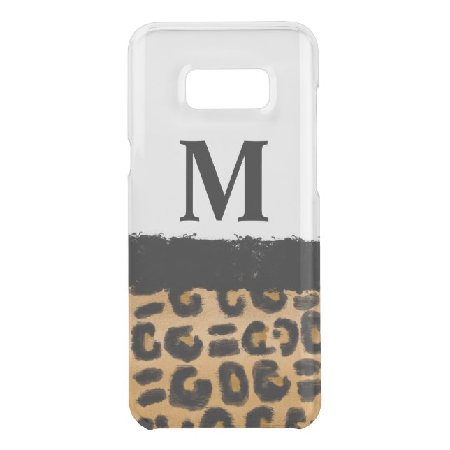 Leopard Print and Personalized Initial   Uncommon Samsung Galaxy Case (Back)