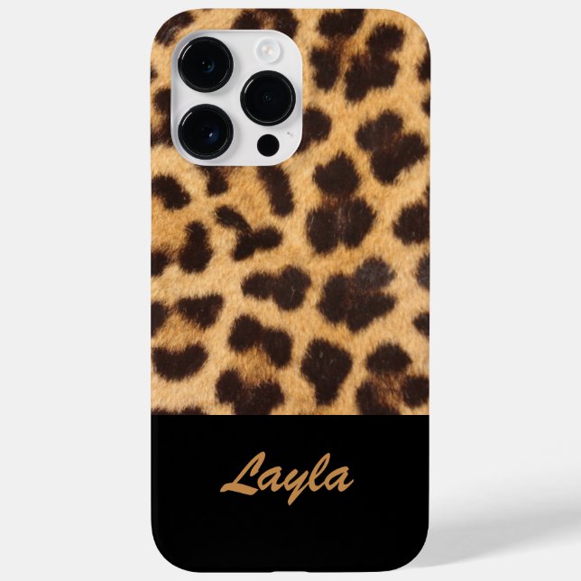 Leopard Print Animal Fur Personalized Case-Mate iPhone Case (Back)
