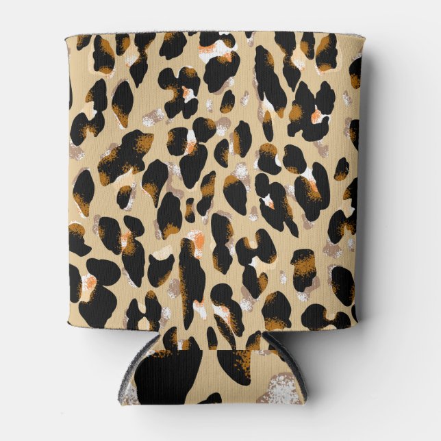 Leopard Print: Animal Pattern Craze Can Cooler (Front)
