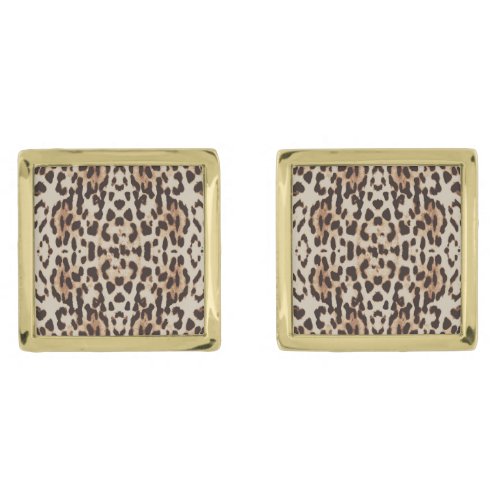 Leopard Print Animal Pattern Cufflinks