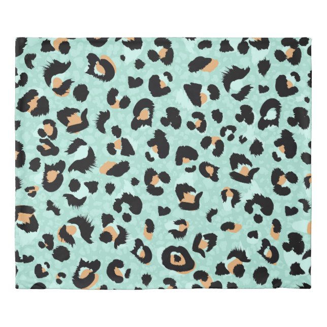 Leopard print, animal pattern duvet cover (Front)