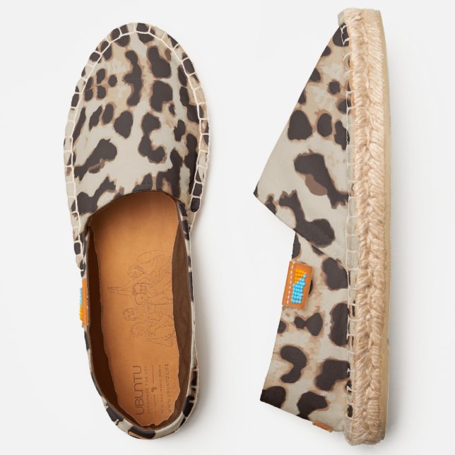 Leopard Print Animal Pattern Espadrilles (Side)