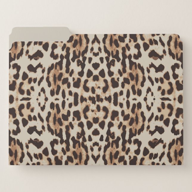 Leopard Print Animal Pattern File Folder (Front Left)