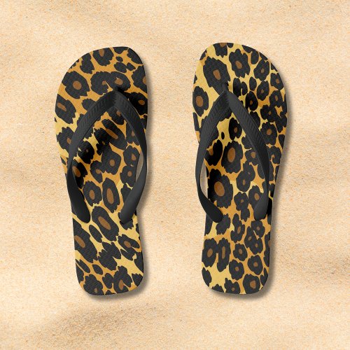 Leopard Print Animal Pattern Flip Flops
