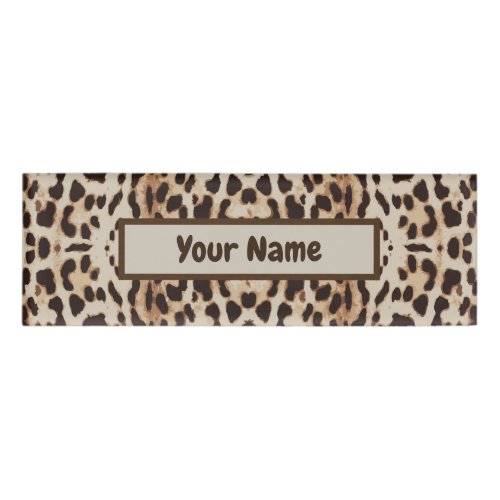 Leopard Print Animal Pattern Name Tag