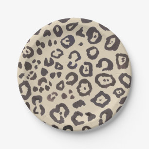 Leopard Print Animal Pattern Paper Plates