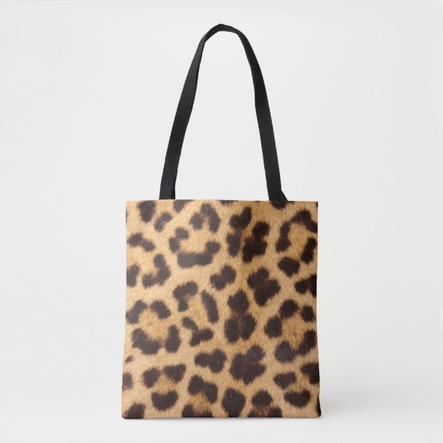 Leopard Print Animal Pattern Tote Bag (Front)