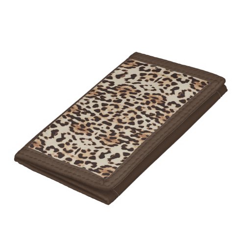 Leopard Print Animal Pattern Trifold Wallet