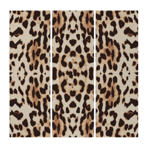 Leopard Print Animal Pattern Triptych