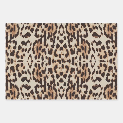 Leopard Print Animal Pattern Wrapping Paper Sheets