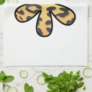 Leopard Print, Animal Print, Brown Leopard, Flower Towel