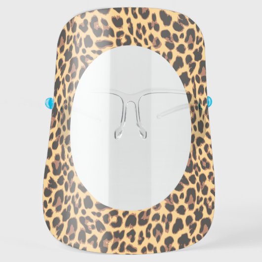 Leopard Print Animal Skin Face Shield (Front)