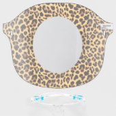 Leopard Print Animal Skin Face Shield (Front w/Glasses)