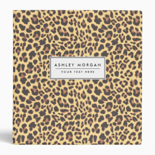 Leopard Print Animal Skin Pattern 3 Ring Binder