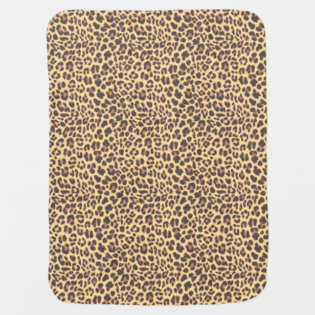 Leopard Print Animal Skin Pattern Baby Blanket (Front)