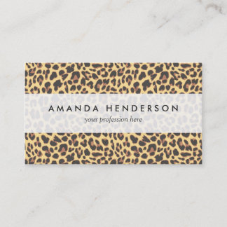 Leopard Print Animal Skin Pattern Business Card