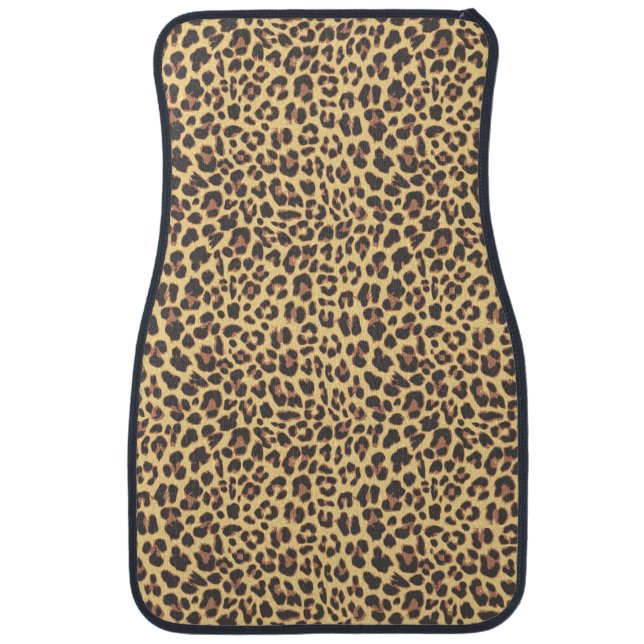 Leopard Print Animal Skin Pattern Car Mat (Front)