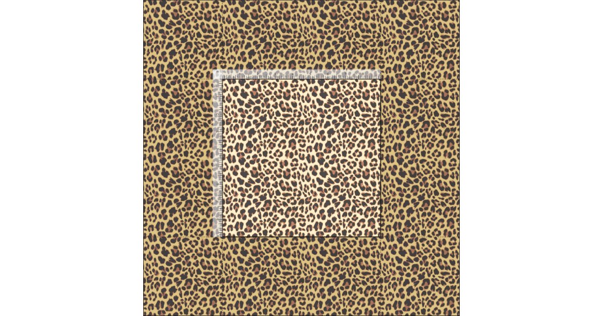 Leopard Print Animal Skin Pattern Fabric | Zazzle