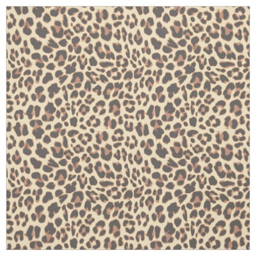 Leopard Print Animal Skin Pattern Fabric | Zazzle