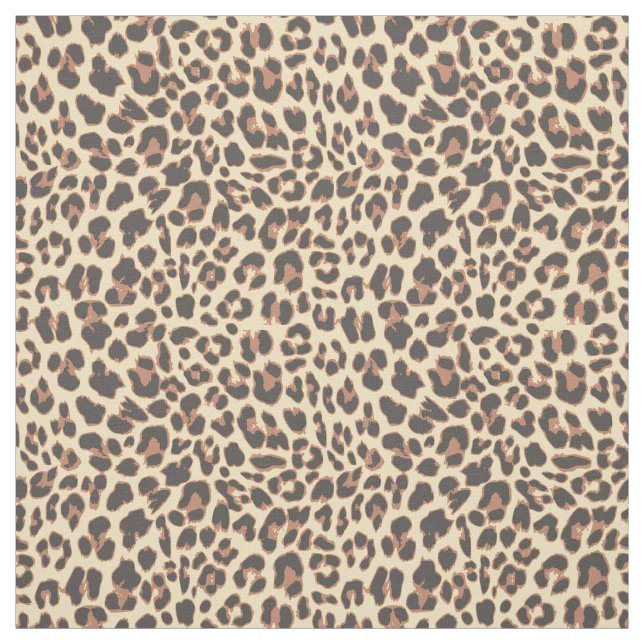Leopard Print Animal Skin Pattern Fabric (Swatch)