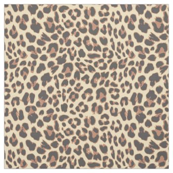 Leopard Print Animal Skin Pattern Fabric by allpattern at Zazzle