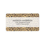 Leopard Print Animal Skin Pattern Label