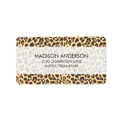 Leopard Print Animal Skin Pattern Label