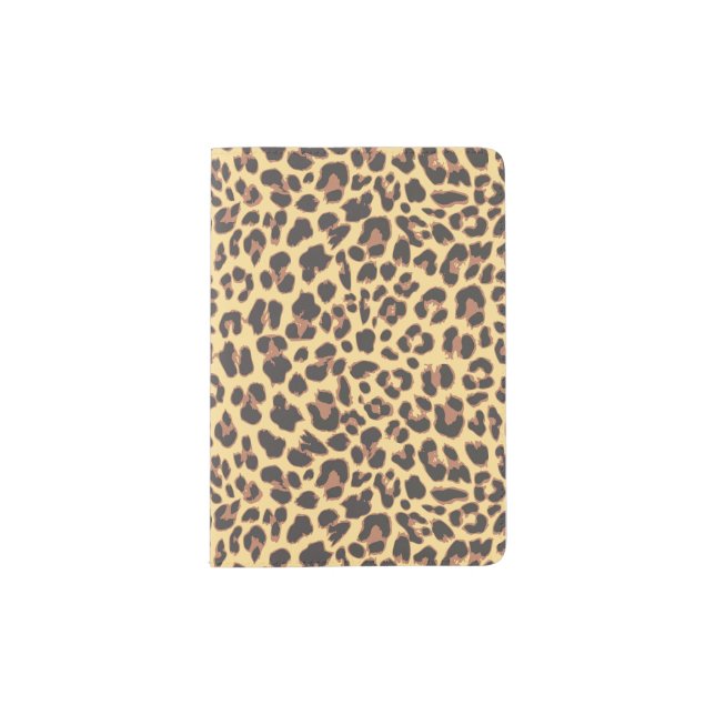 Leopard Print Animal Skin Pattern Passport Holder (Front)