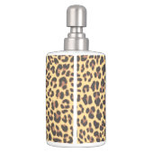 Leopard Print Animal Skin Pattern Soap Dispenser & Toothbrush Holder (Back)