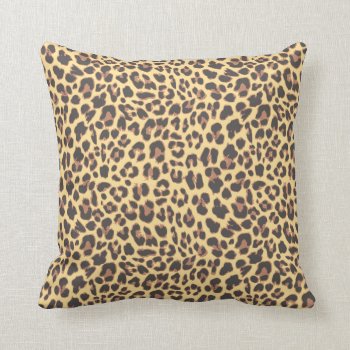 Leopard Print Animal Skin Pattern Throw Pillow by allpattern at Zazzle