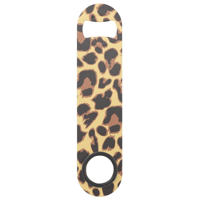 Leopard Print Animal Skin Patterns Bar Key (Front)