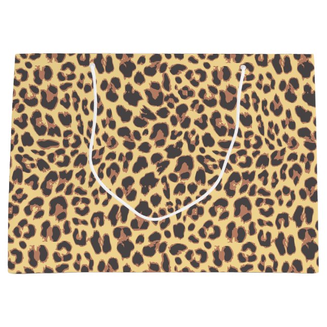 Leopard Print Animal Skin Patterns Large Gift Bag (Front)