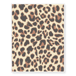 Leopard Print Animal Skin Patterns Temporary Tattoos