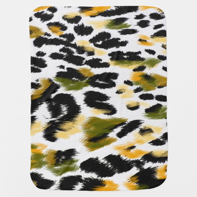 Leopard Print: Animal Texture Background Baby Blanket (Front)