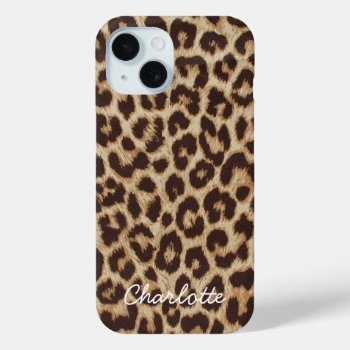 Leopard Print Apple Iphone 15 Case by bestgiftideas at Zazzle