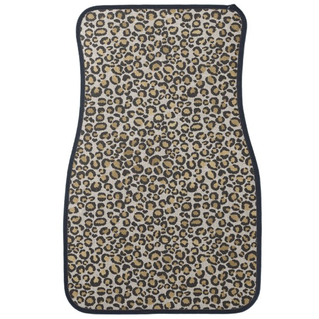Leopard Print Automotive Car Chic Luxury Wild Fun Car Floor Mat (Front)