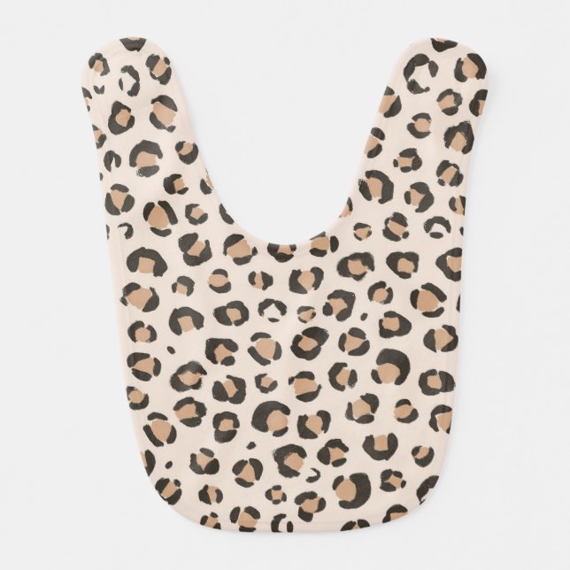 Leopard Print Baby Bib (Front)
