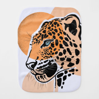 Leopard Print Baby Burp Cloth